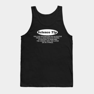 Crocodile Alligator Funny Science Tip Tank Top